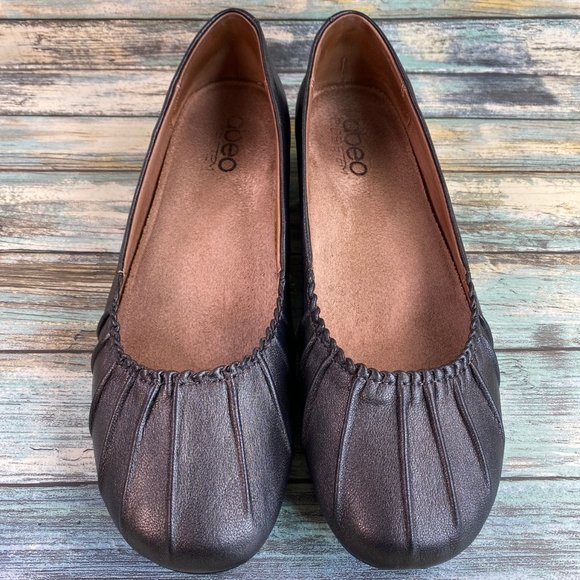 Abeo Bio System Taylin Womens Gray Leather Loafer Shoe Size 7.5M Arch Support - Picture 3 of 12